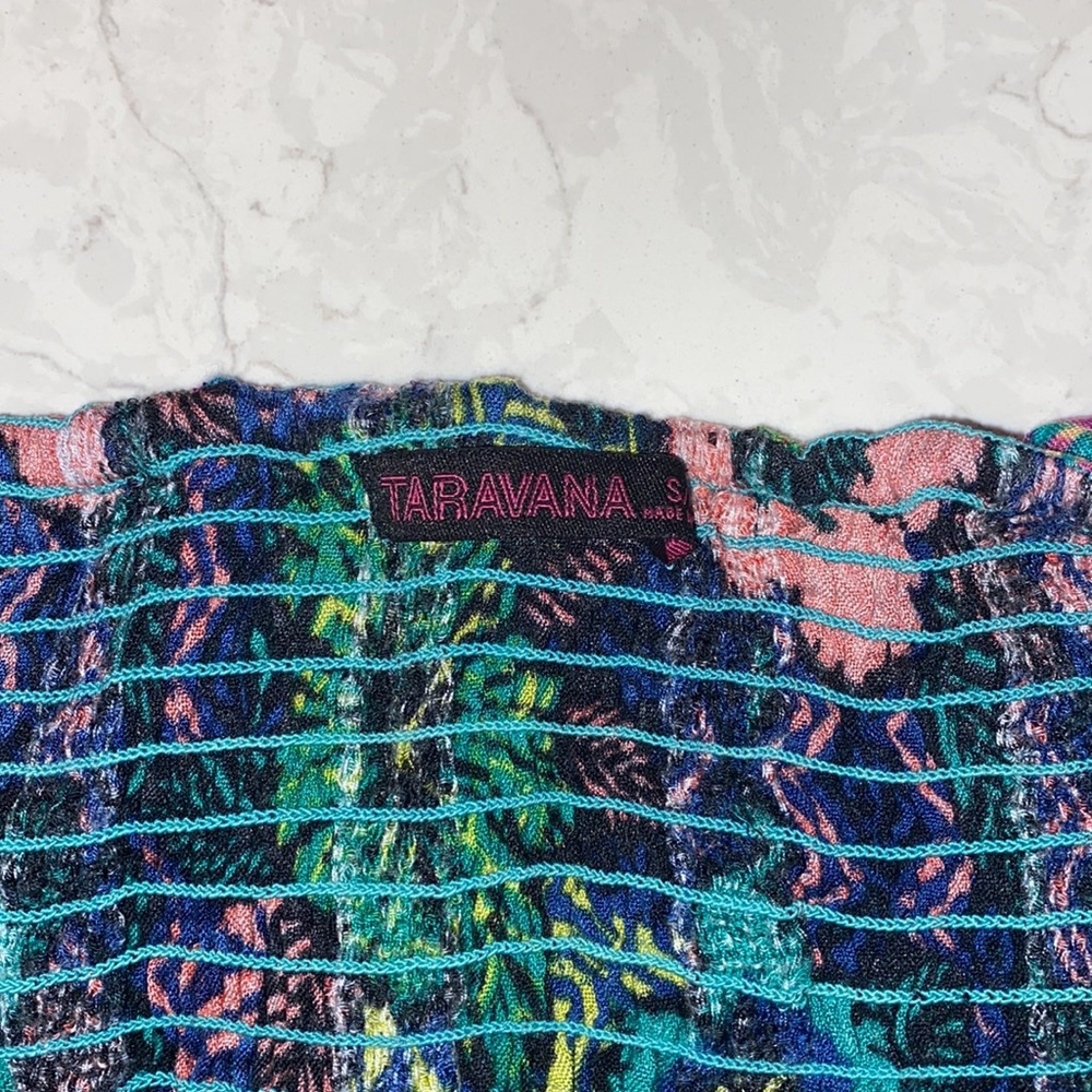 Floral strapless dress with built in shorts 💚 - Picture 4 of 6